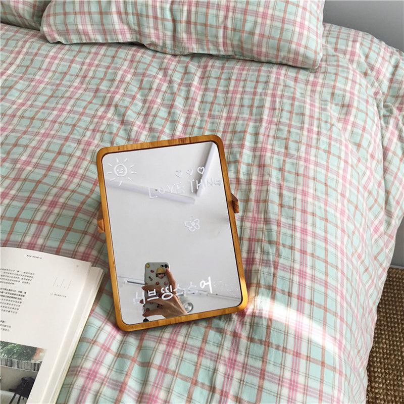 New Folding Wooden Frame Mirror