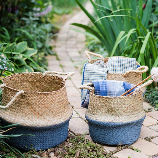 Straw storage basket, storage basket can be folded