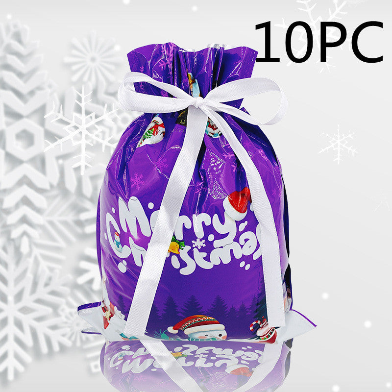 Christmas Gift Wrapping Bag Drawstring Decoration