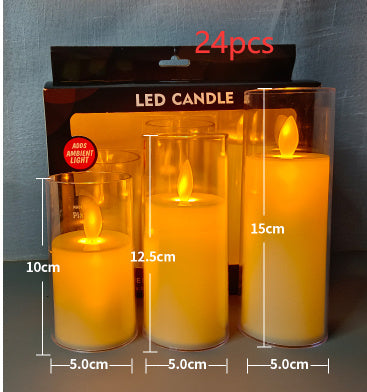 Electric Candle Lamp Led Simulation With Cup Home Decor