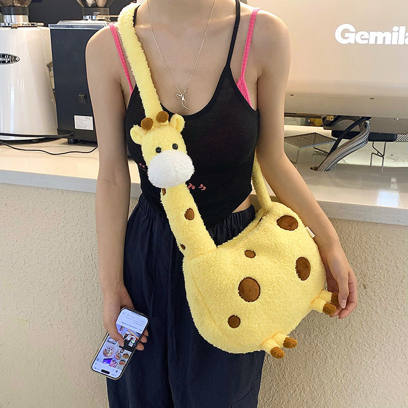 Cute Giraffe Crossbody Bag Female