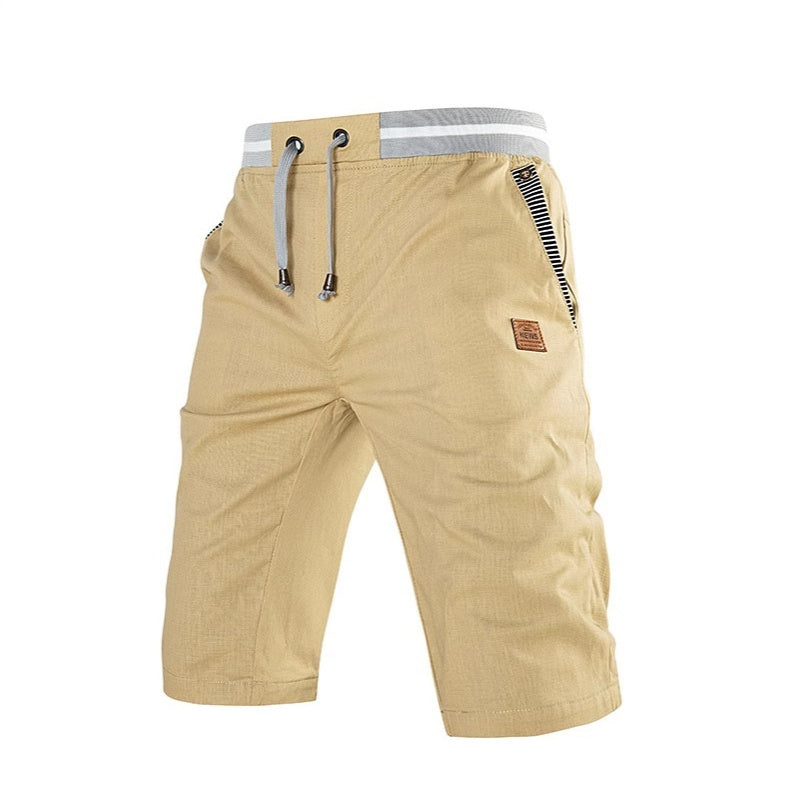 Men's Cotton Casual Cropped Pants