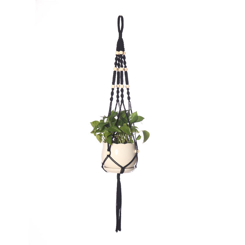 Black Mesh Gardening Flower Pot Hanging Basket