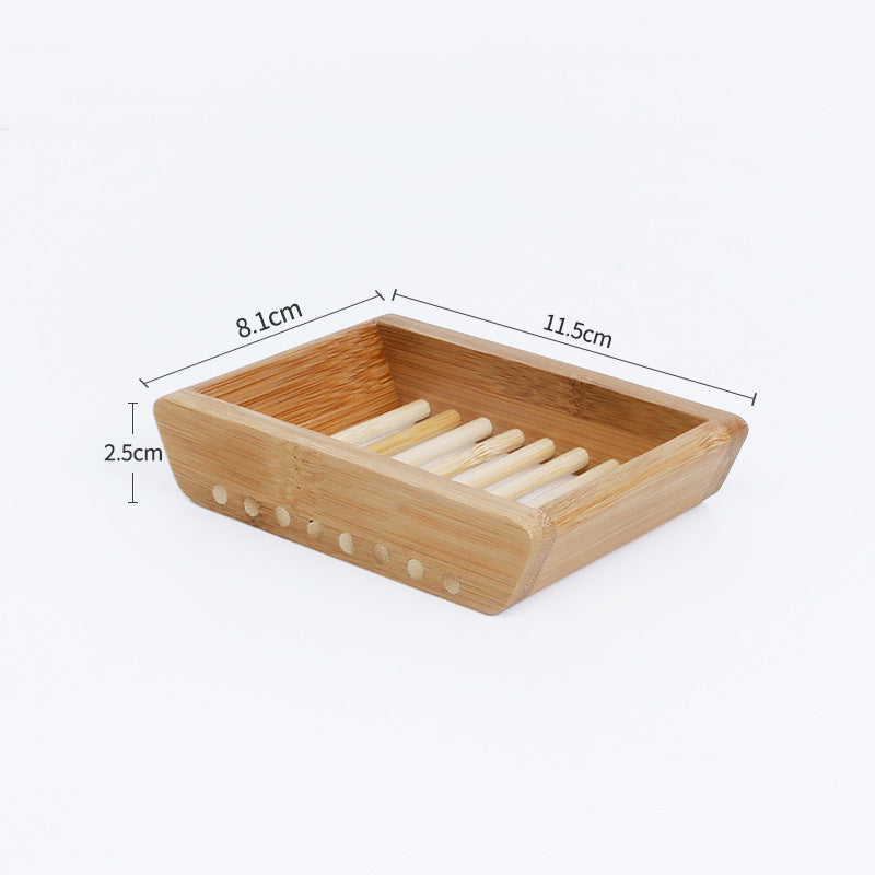 Bamboo and wood drain soap box soap dish