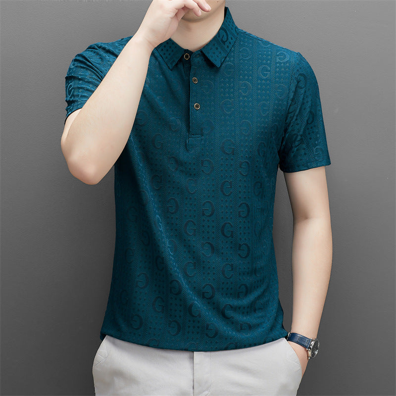 Polo Shirt Men's Summer Middle-aged Lapel Fashion Casual