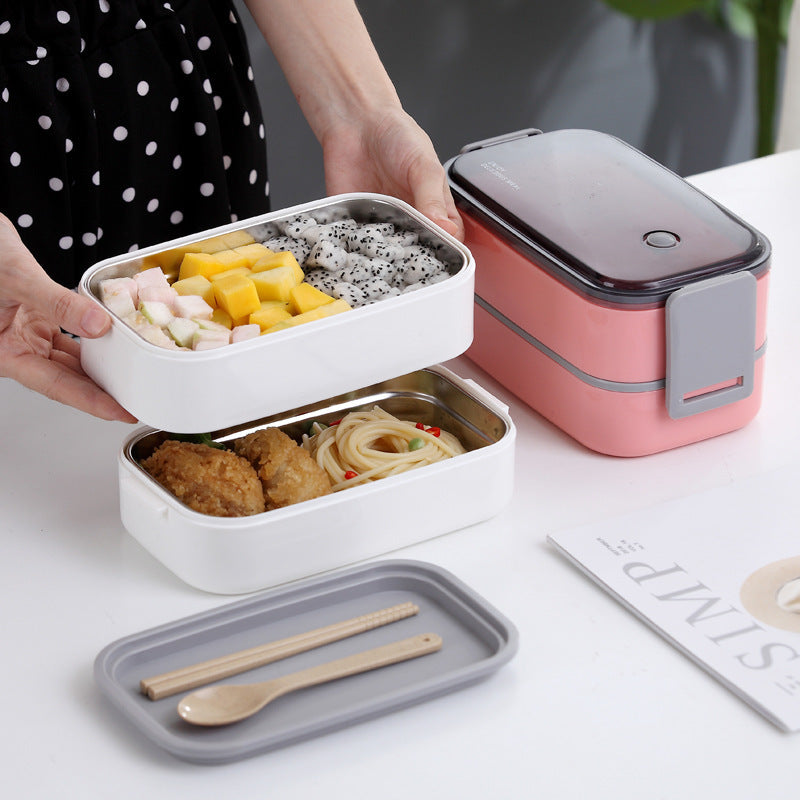 Bento Lunch Box Set Portable Insulation Bucket Stainless Steel