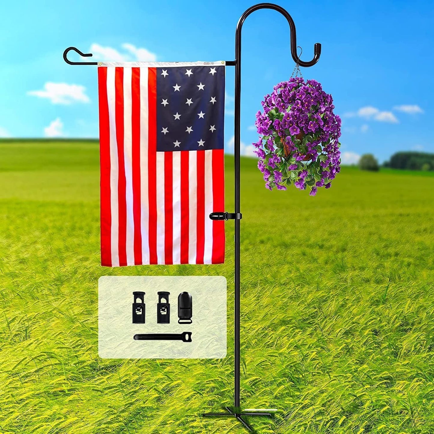 Garden Flag Stand Outdoor Courtyard Decoration