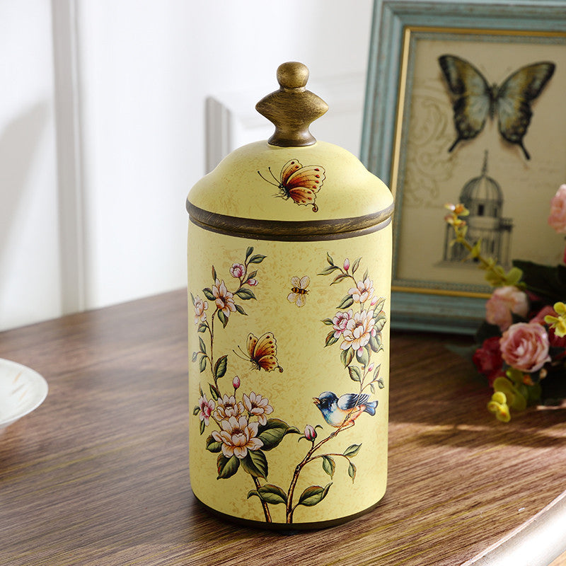 European Style Ceramic Storage Jar Decoration Home Creative With Lid