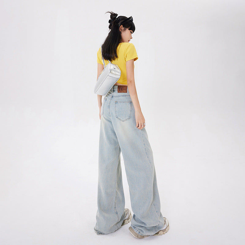 Women's American-style Retro Wide Leg Jeans