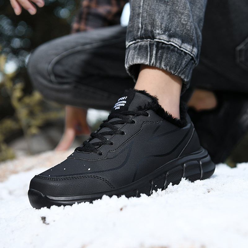 Men's Autumn And Winter Leather Surface Sports Leisure Antiskid Shoe