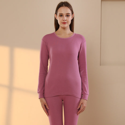 Women's Cotton Thickened Long Johns Top Bottom Thermal Underwear Suit