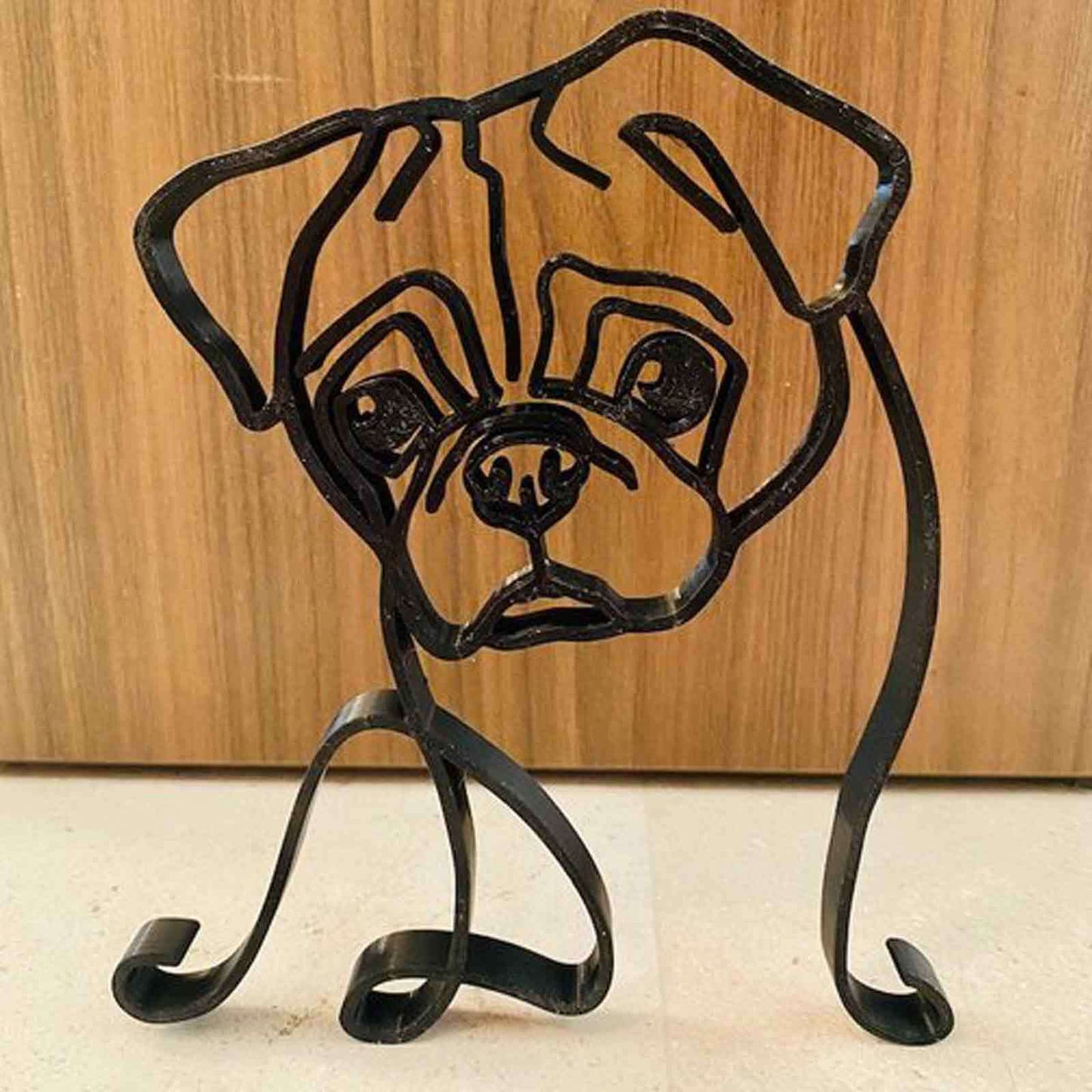 Dog Personality Animal Metal Sculpture Ornament