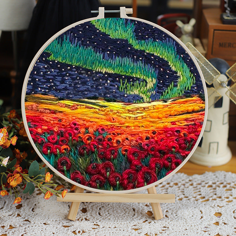 Landscape Handmade Embroidery Kit Creative Embroidery Diy Material Package