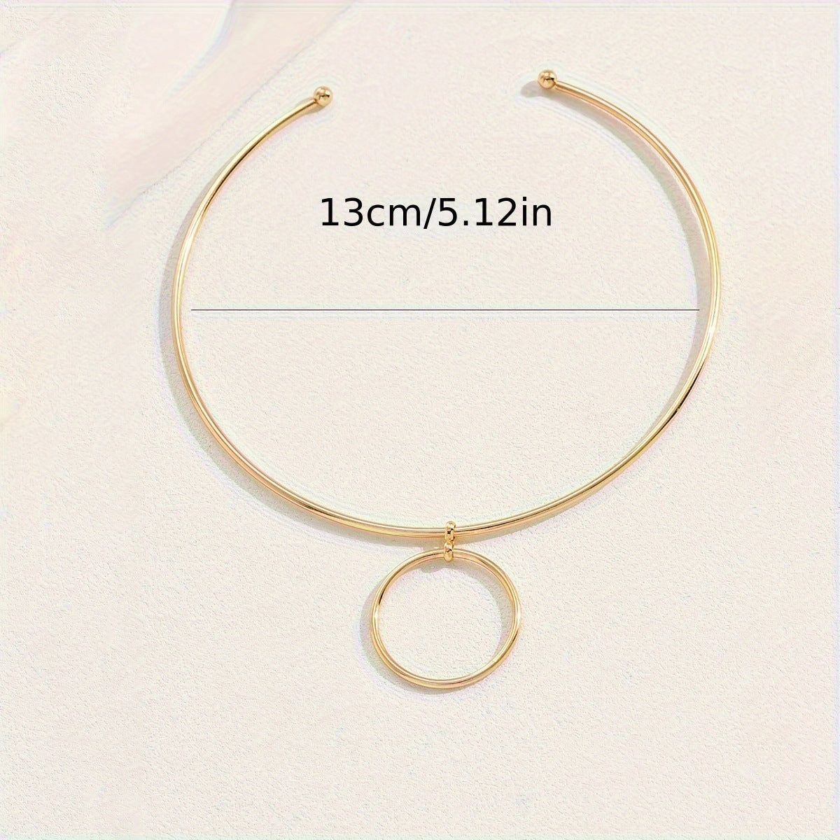 Metal Circle Collar Gold And Silver Elegant Personality