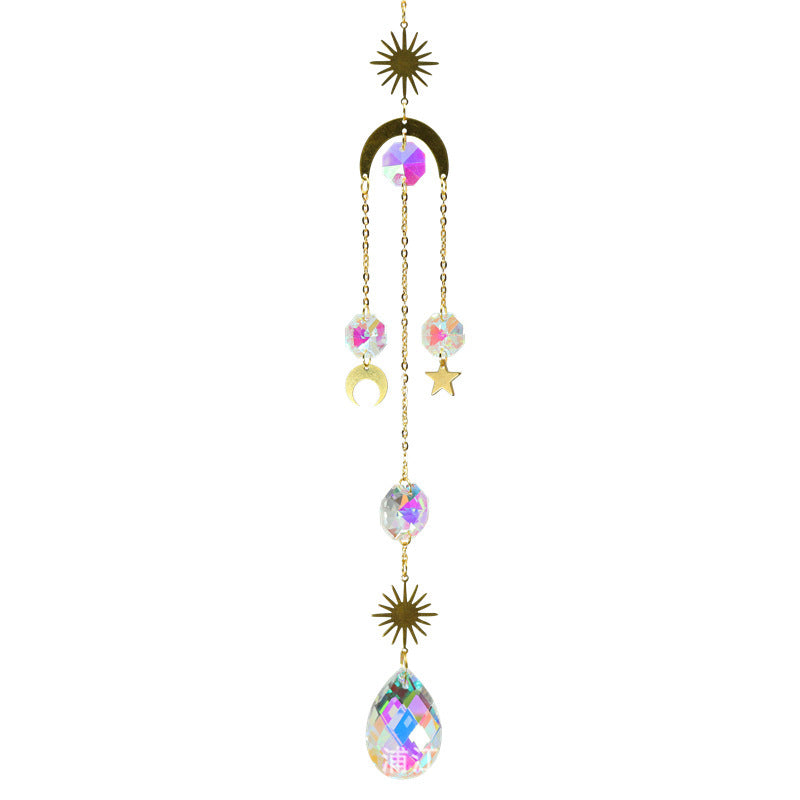 Moon Star Sun Catcher Garden Crystal Wind Chime