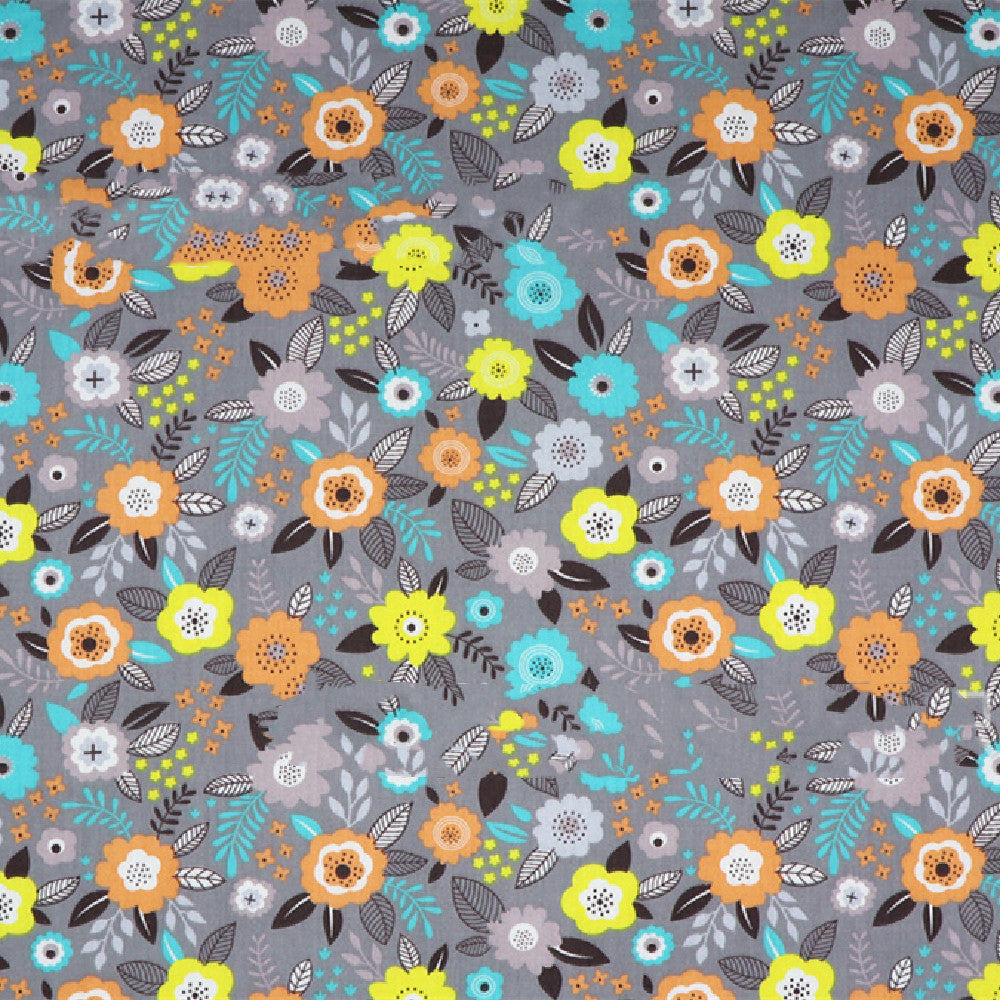 Pure Cotton Garden Floral Fabric