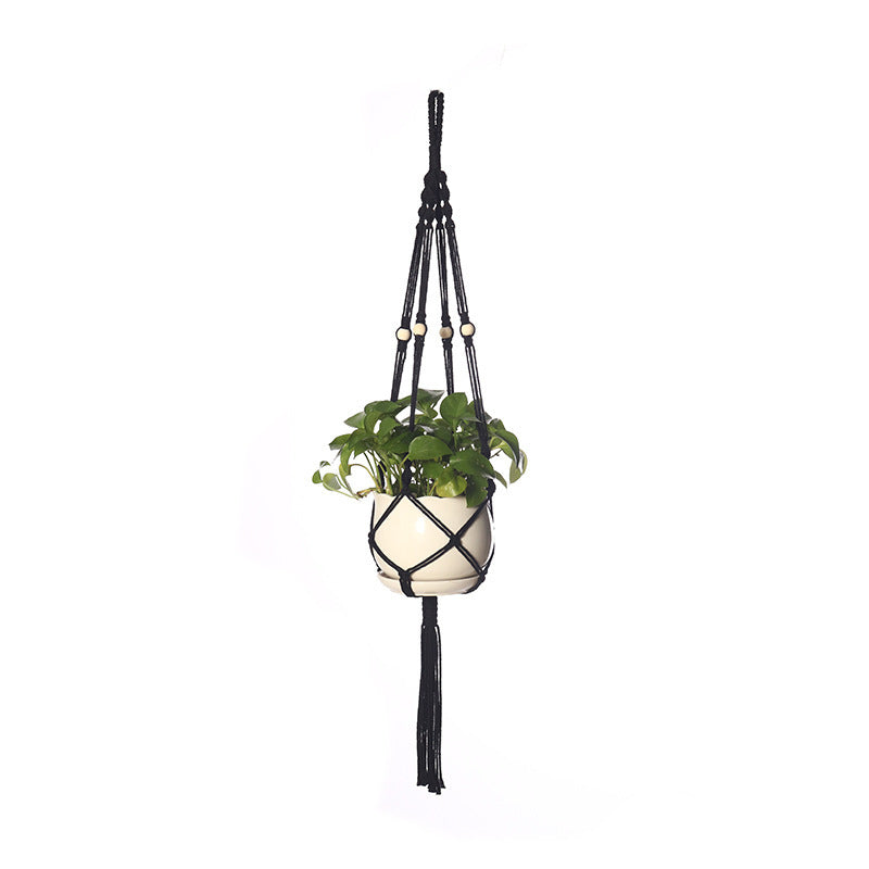 Black Mesh Gardening Flower Pot Hanging Basket