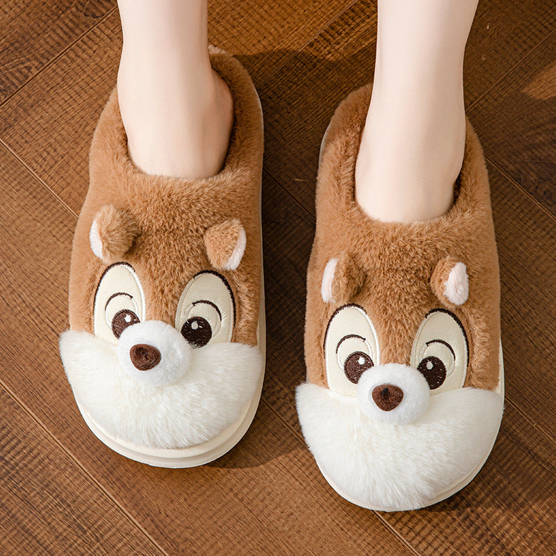 Cute Squirrel Home Decor Slippers Home Warm