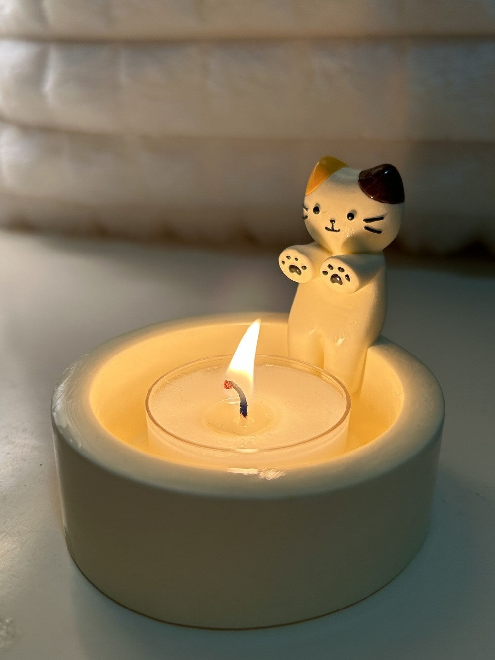 Cat Candlestick Holder Cute Kitten Candle Holder Creative Aromatherapy Candle Holder Home Desktop Decorative Ornaments