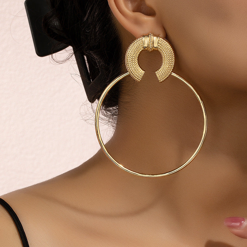 Ornament Big Circle Earrings