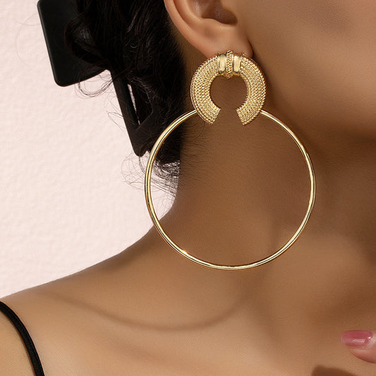Ornament Big Circle Earrings