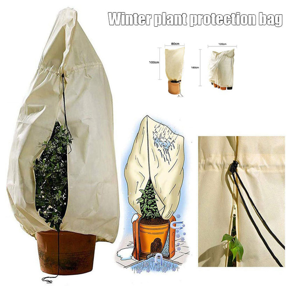 Plant Cover Winter Warm Cover Tree Plant Protecting Bag Nonwoven Frost Protection For Yard Garden Plants Small Tree Against Cold