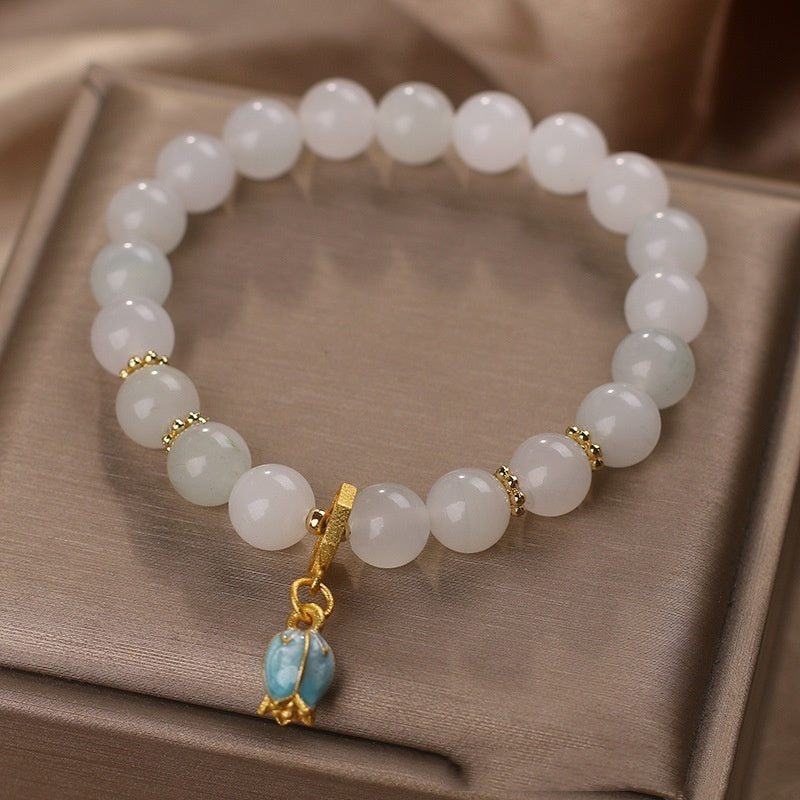 Tianshan Jade Bracelet Women's Retro Chalcedony Linglan