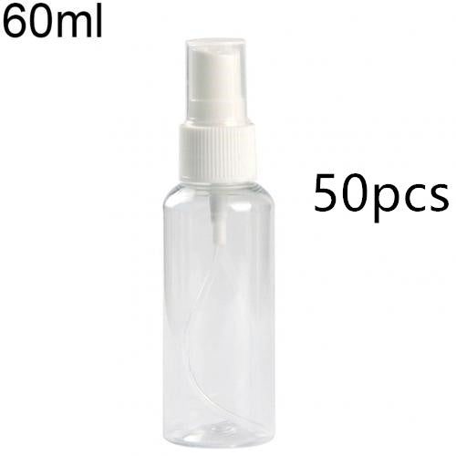 Clear plastic spray bottle