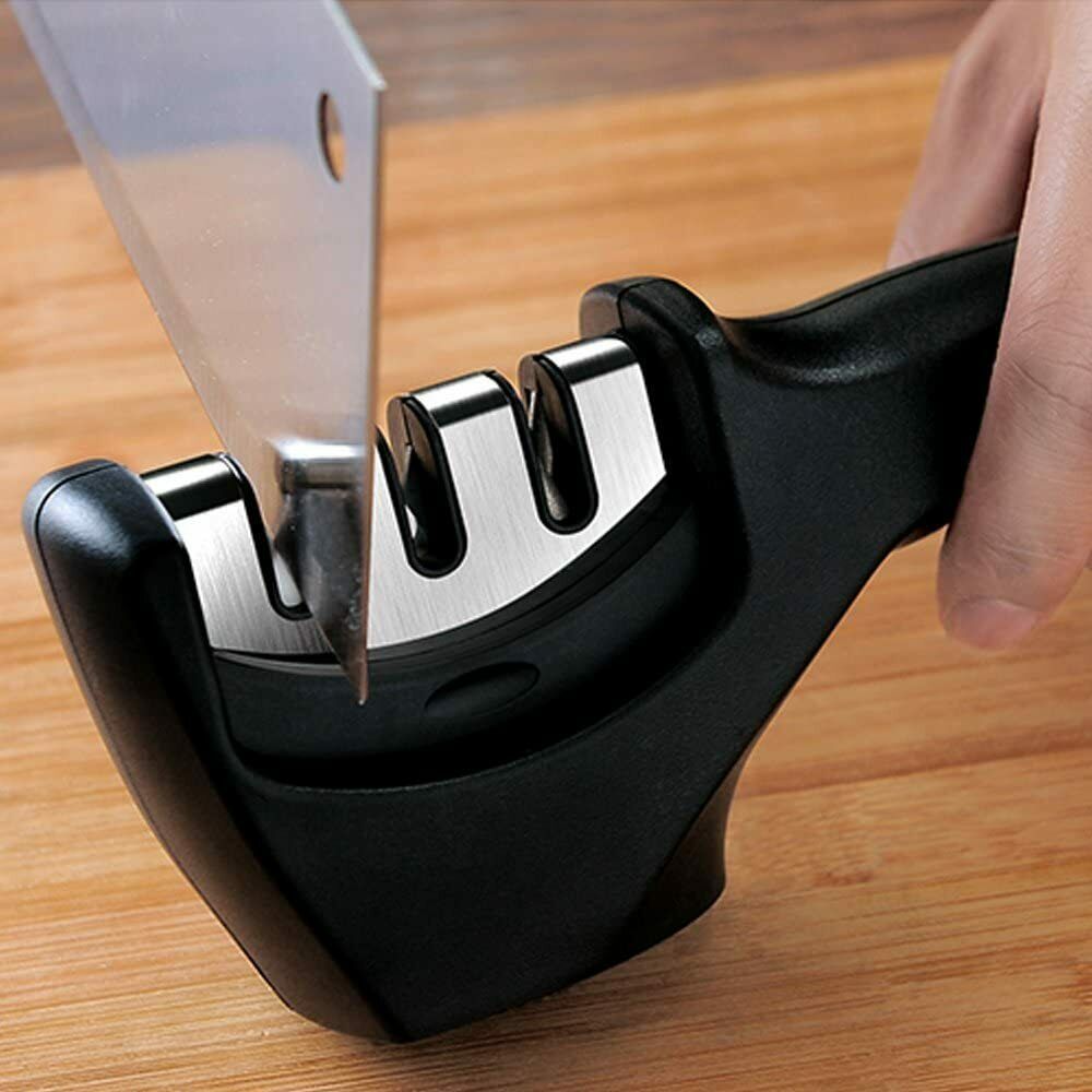 KNIFE SHARPENER Ceramic Tungsten Kitchen Knives Blade Sharpening System Tool USA