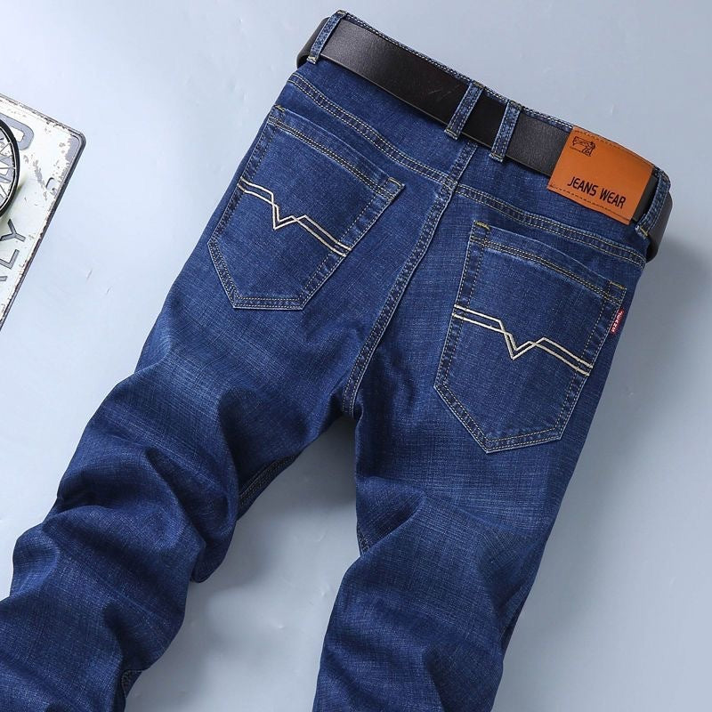 Men's Jeans Men's Loose Straight Stretch Long