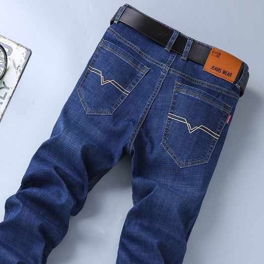 Men's Jeans Men's Loose Straight Stretch Long