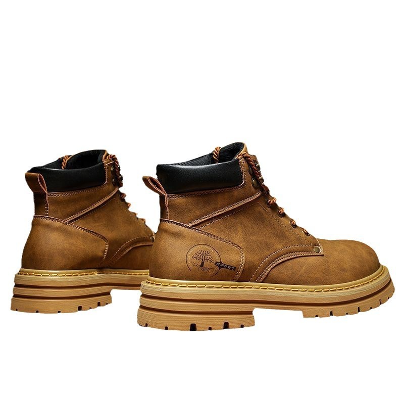 Winter New High Top Wild Platform Casual Leather Shoes