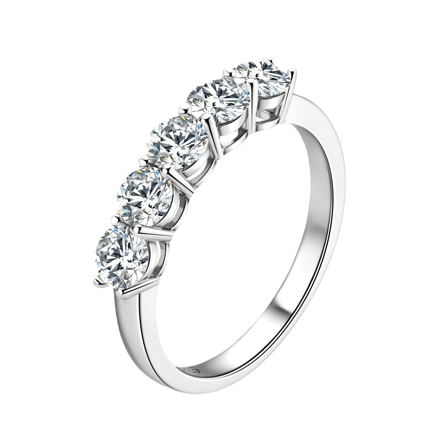 Fashion Personality Silver Moissanite Ring Women