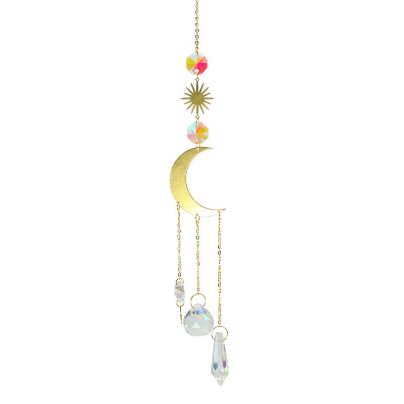 Moon Star Sun Catcher Garden Crystal Wind Chime