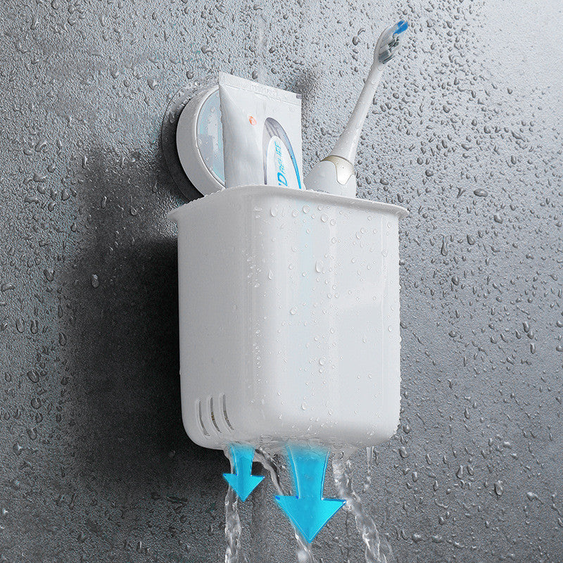 Wall Mounted Non Marking Hole Free Toothbrush Holder For Household Use