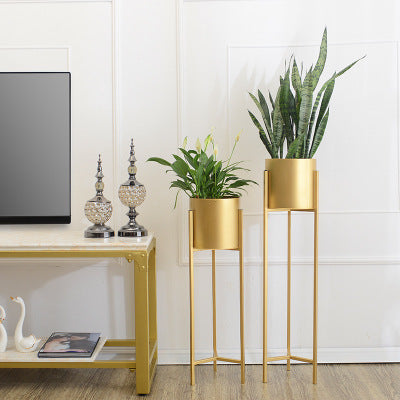 Iron Flowerpot Shelf In Living Room