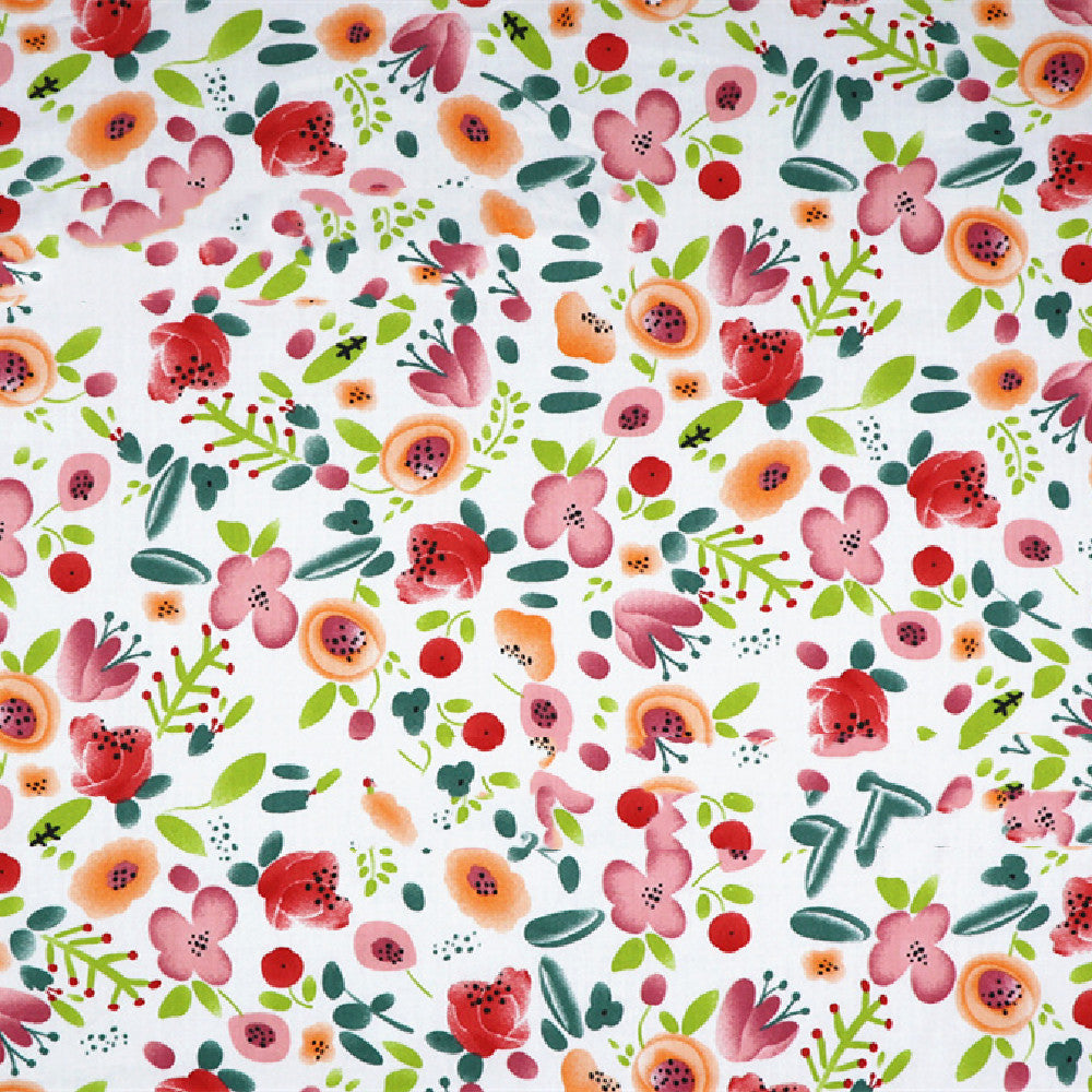 Pure Cotton Garden Floral Fabric