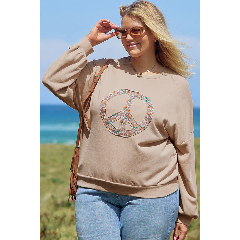 Women's Round Neck Sweater European And American Personalized Trendy Printed Long Sleeve