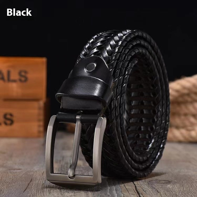 Leather Pin Buckle Handmade Couple's Pant Trendy Casual Belt