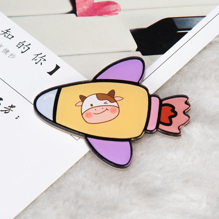 Cute Japanese Creative Cartoon Acrylic Brooch Girl Clothes Bag Pendant Badge Pin Jewelry