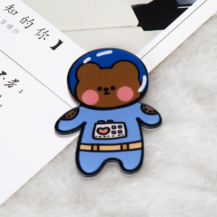 Cute Japanese Creative Cartoon Acrylic Brooch Girl Clothes Bag Pendant Badge Pin Jewelry