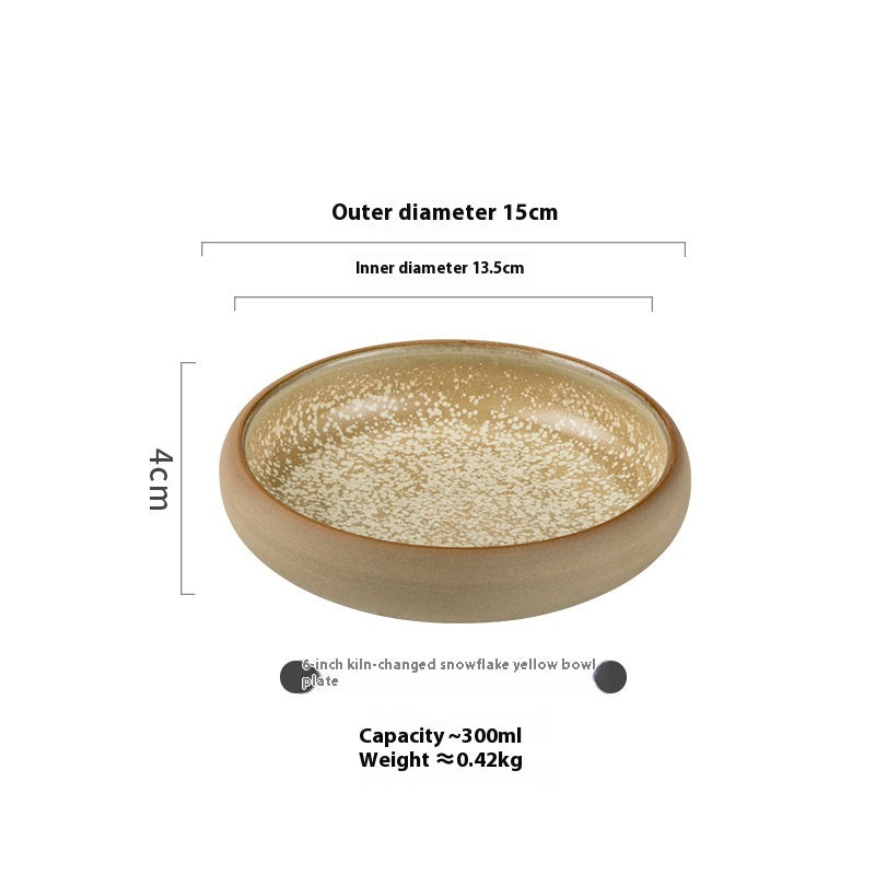 Creative Japanese Ceramic Disc Household Salad Daily Plate