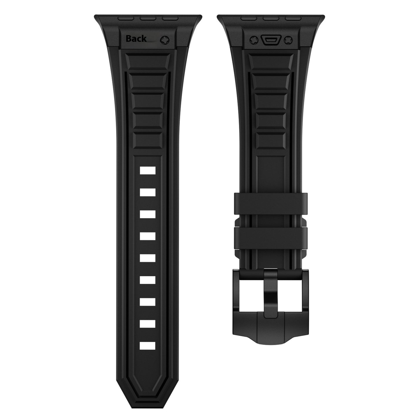 Cross Nail High Elastic Silicone Strap Iwatch1-9 Metal Folding Buckle