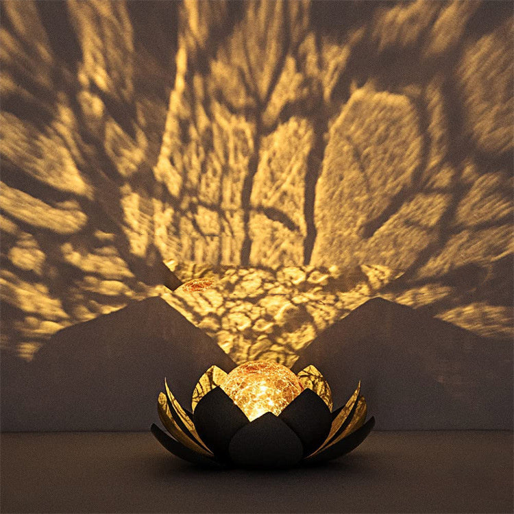 Solar Lotus Light Garden Crack Decoration