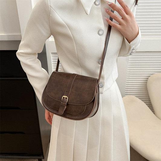 Women's Casual Fashion One Shoulder Saddle Bag