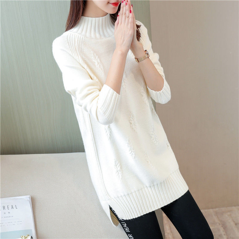 Women's Sweater Mid-length Loose Korean-style Thick Bottoming Shirt