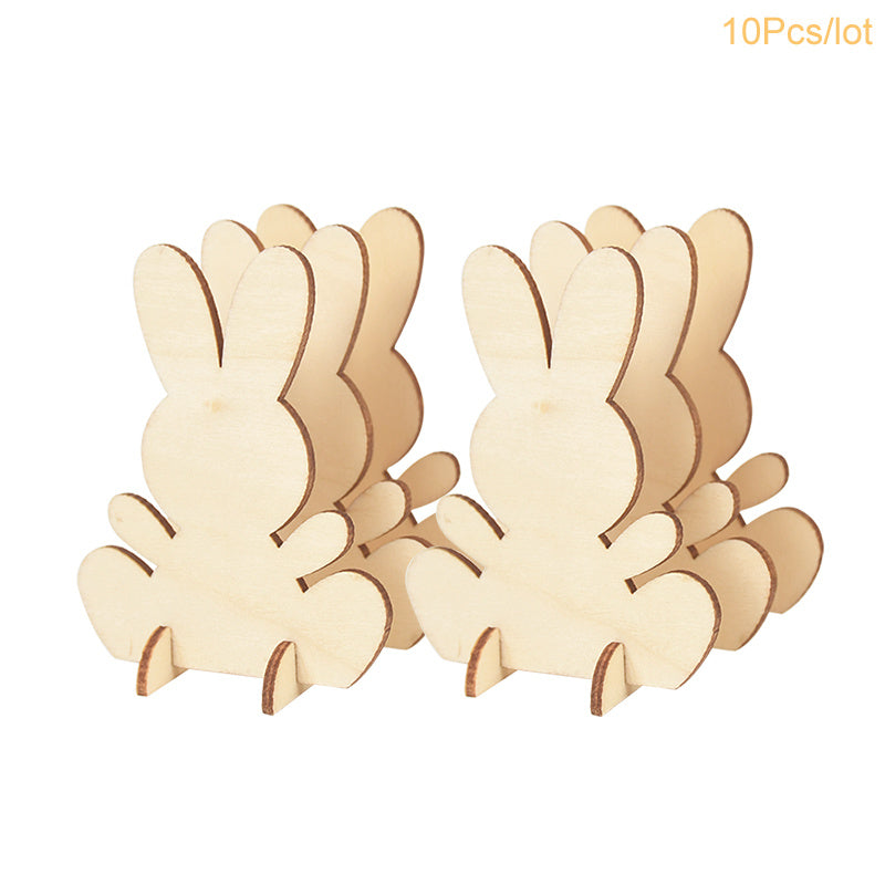 Laser Engraving Laser Wood Chip Rabbit 3D Stereoscopic Ornament