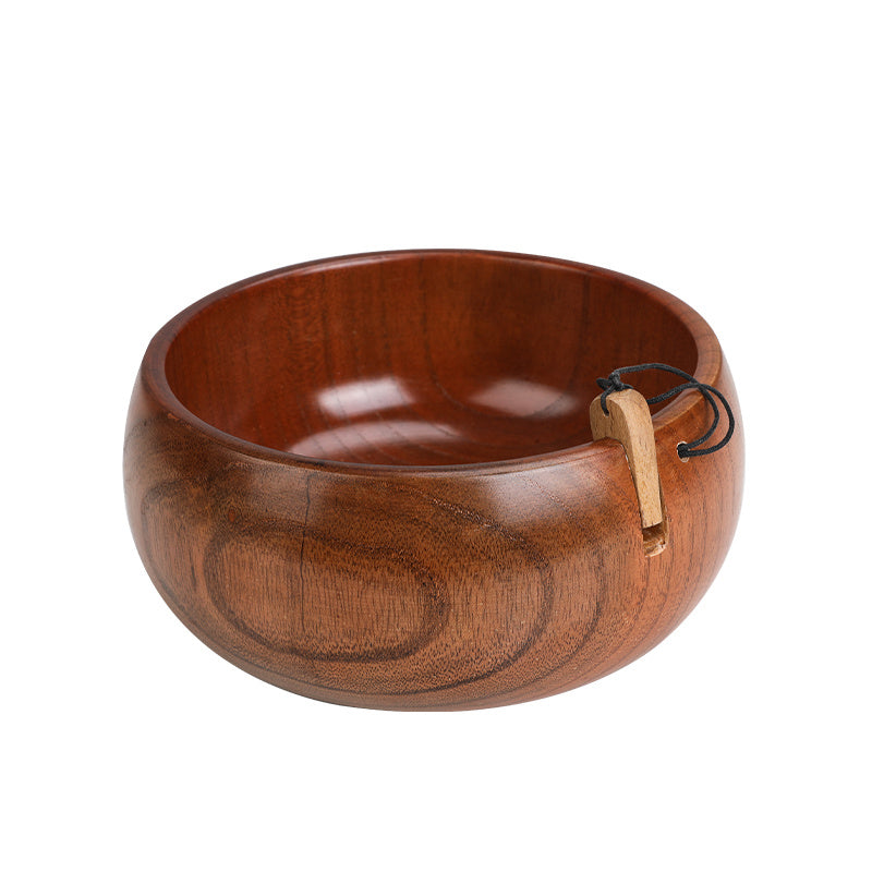 Wooden Coffee Color With Cork Yarn Bowl