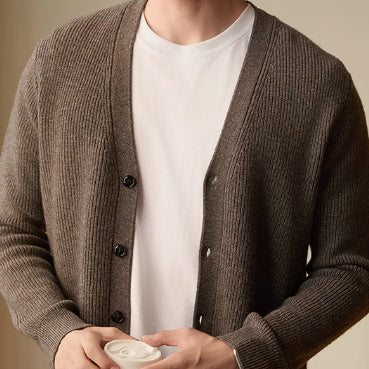 Wool Warm Cardigan Knitted Coat V-neck Casual American Men's Clothing Autumn And Winter