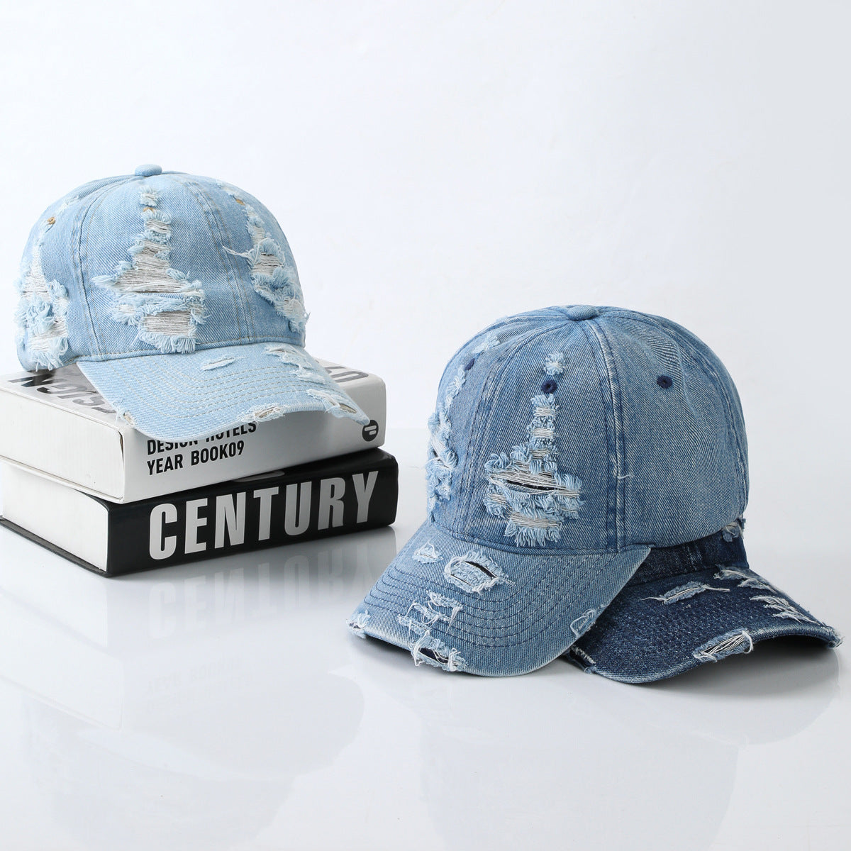 Denim Ripped Baseball Cap Hip Hop Cool